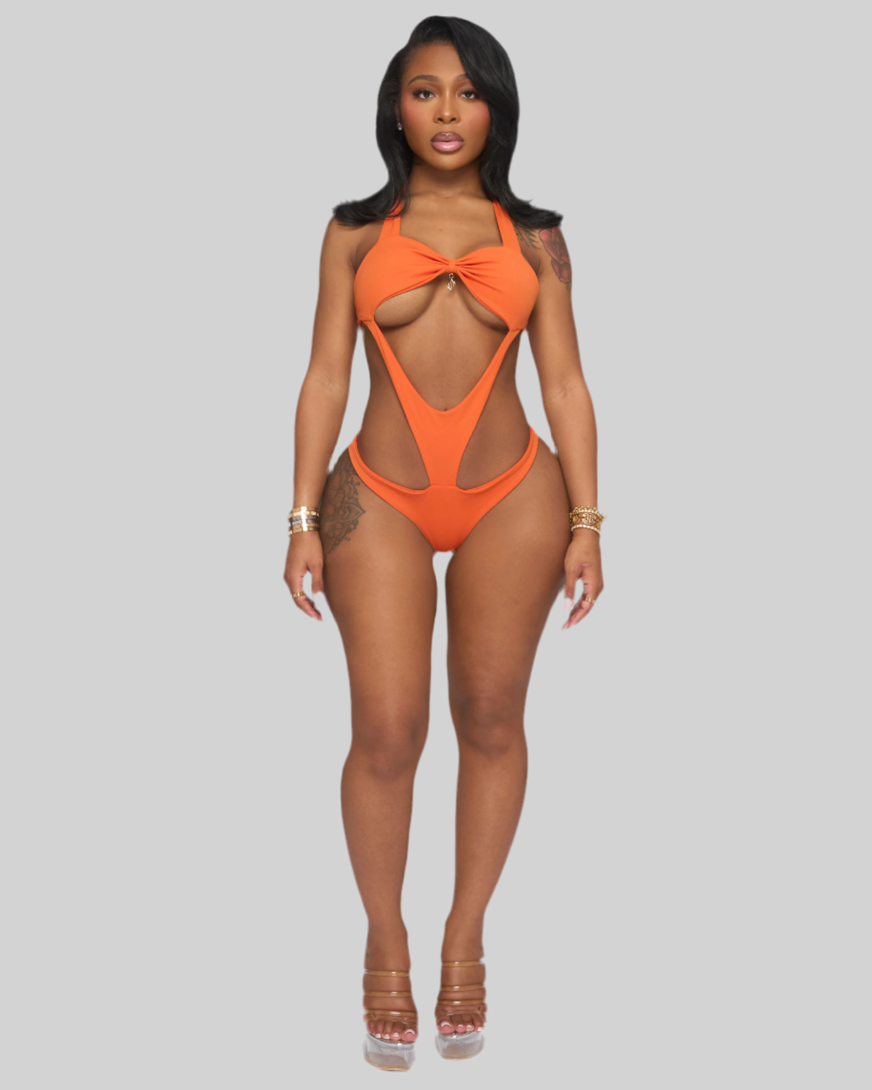 ZUMA CUT OUT MONOKINI (BURNT ORANGE)