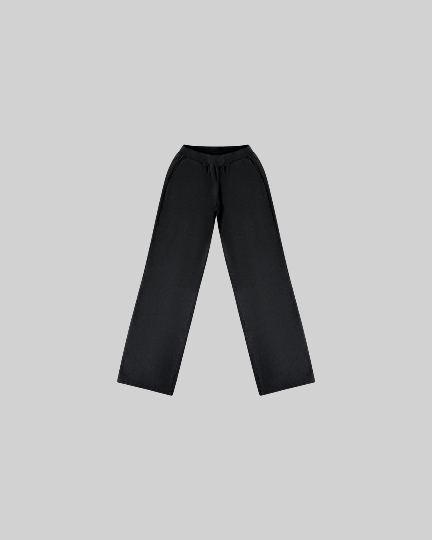 UNISEX ASYMMETRICAL ACID WASH JOGGERS - BLACK [FINAL SALE]
