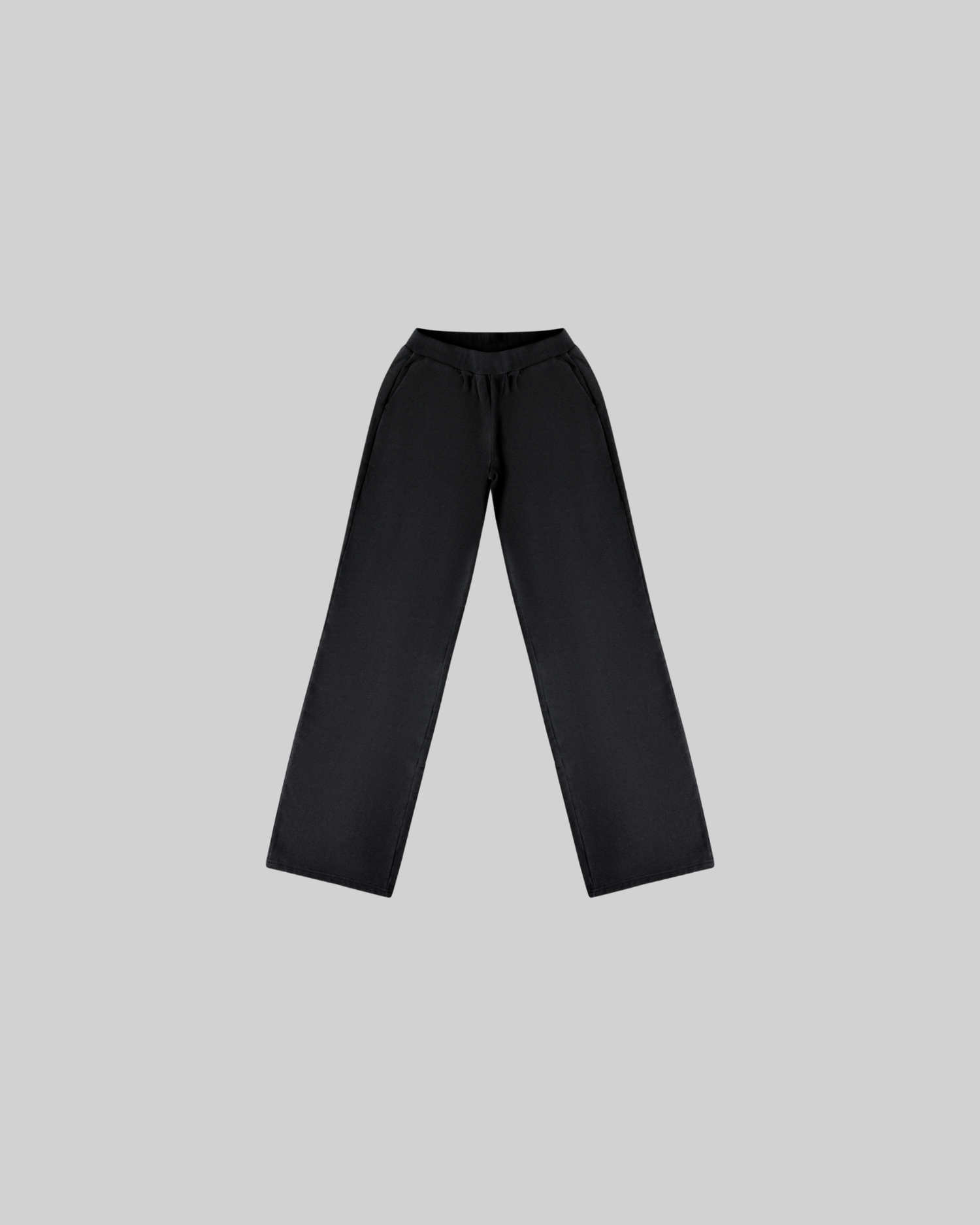 UNISEX ASYMMETRICAL ACID WASH JOGGERS - BLACK [FINAL SALE]