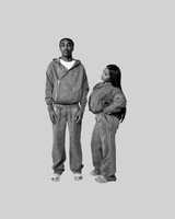 UNISEX ASYMMETRICAL ACID WASH ZIP UP JACKET - BLACK [FINAL SALE] thumbnail 4