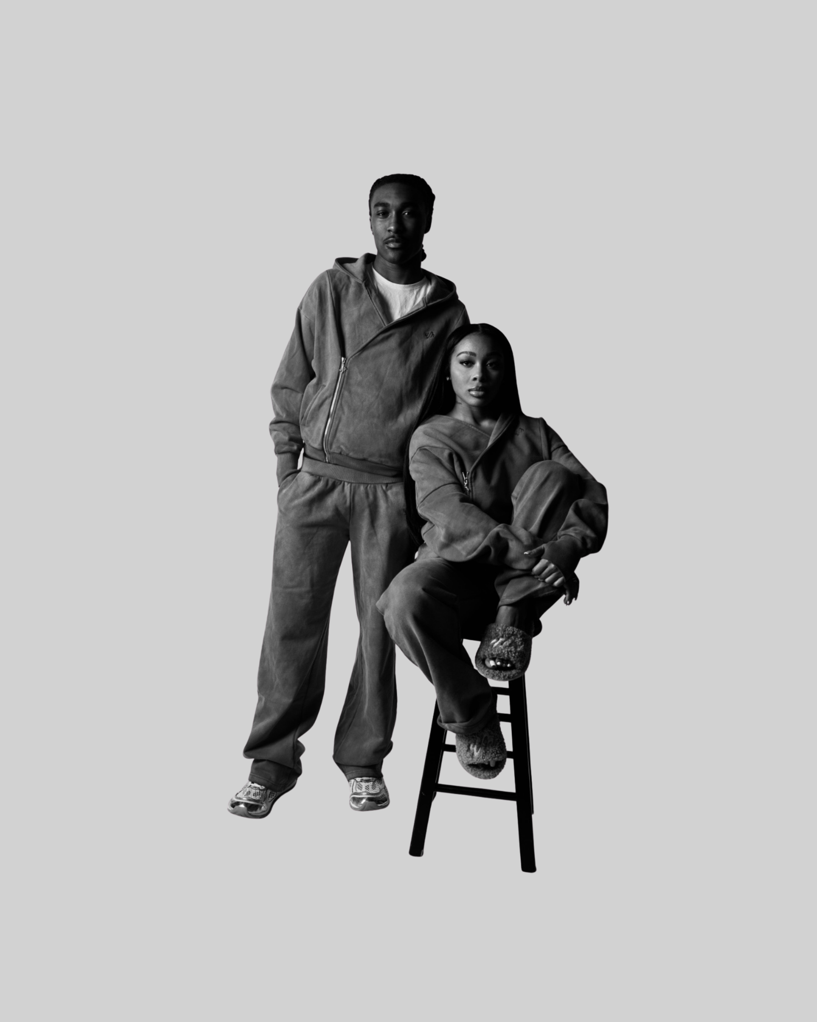 UNISEX ASYMMETRICAL ACID WASH ZIP UP JACKET - BLACK [FINAL SALE]