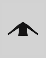 BASICS RIBBED TURTLE NECK - BLACK [FINAL SALE] thumbnail 1