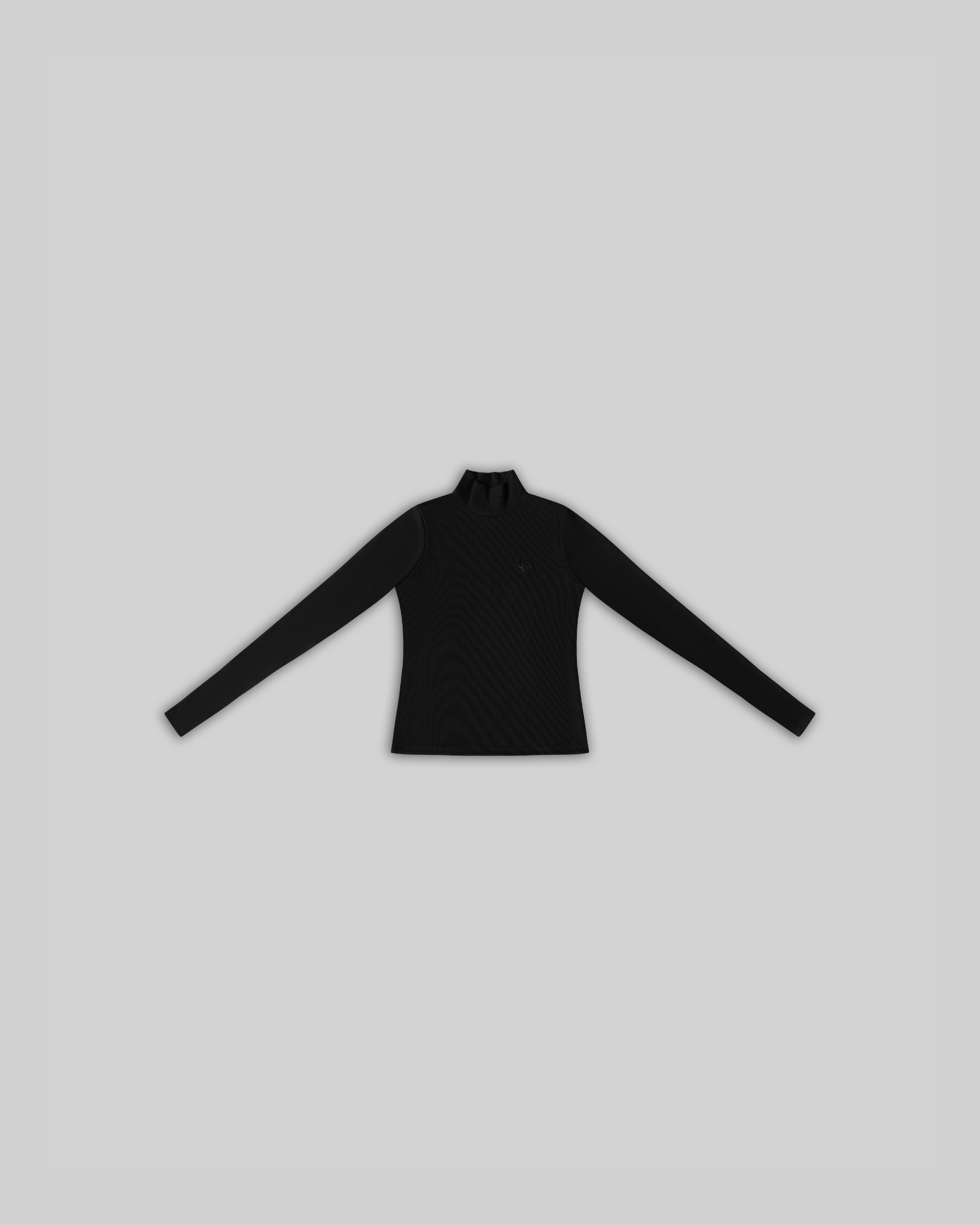 BASICS RIBBED TURTLE NECK - BLACK [FINAL SALE]