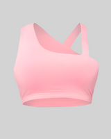 ASYMMETRICAL GYM BRA TOP (PINK) thumbnail 1