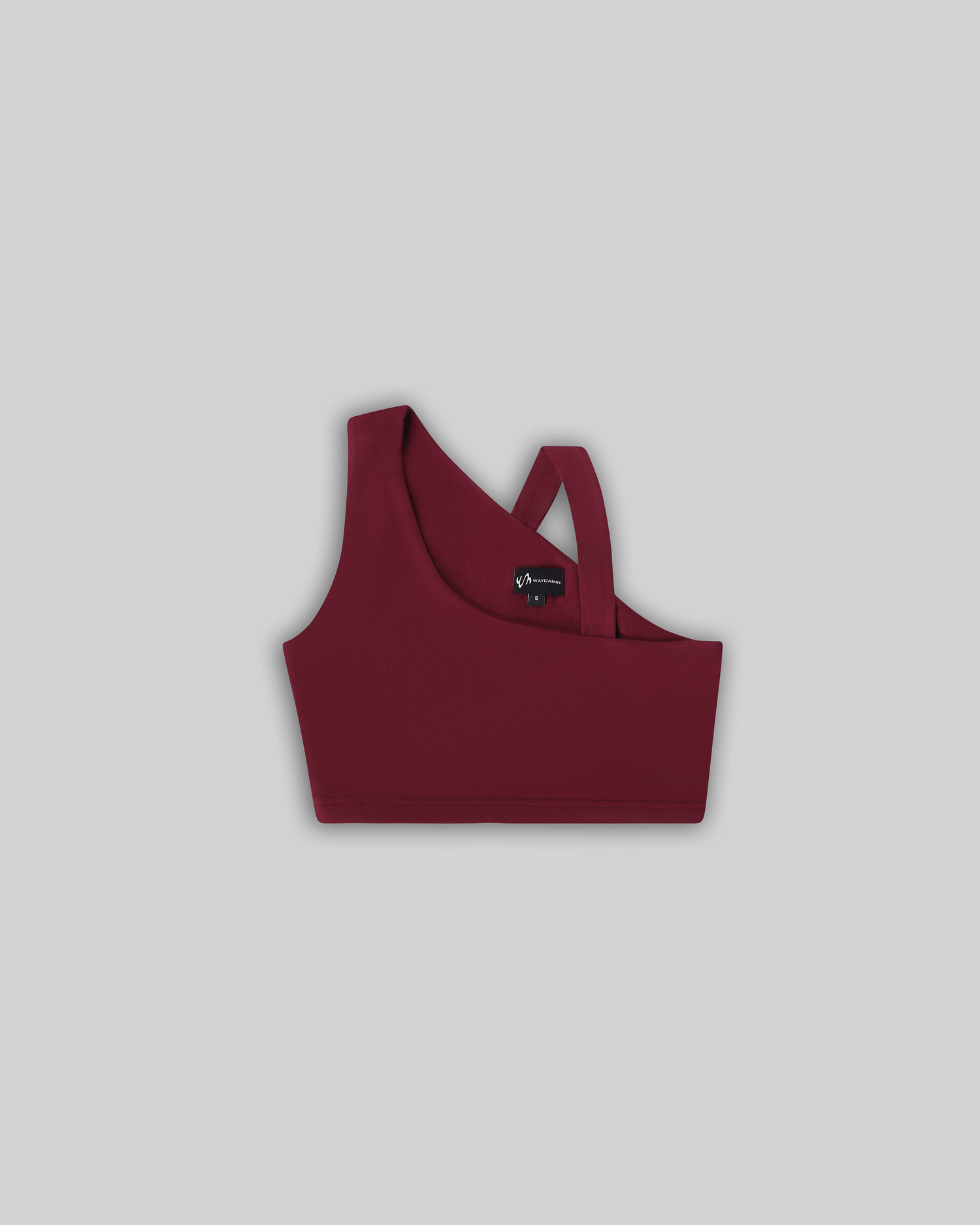ASYMMETRICAL LOUNGE BRA TOP (BURGUNDY)