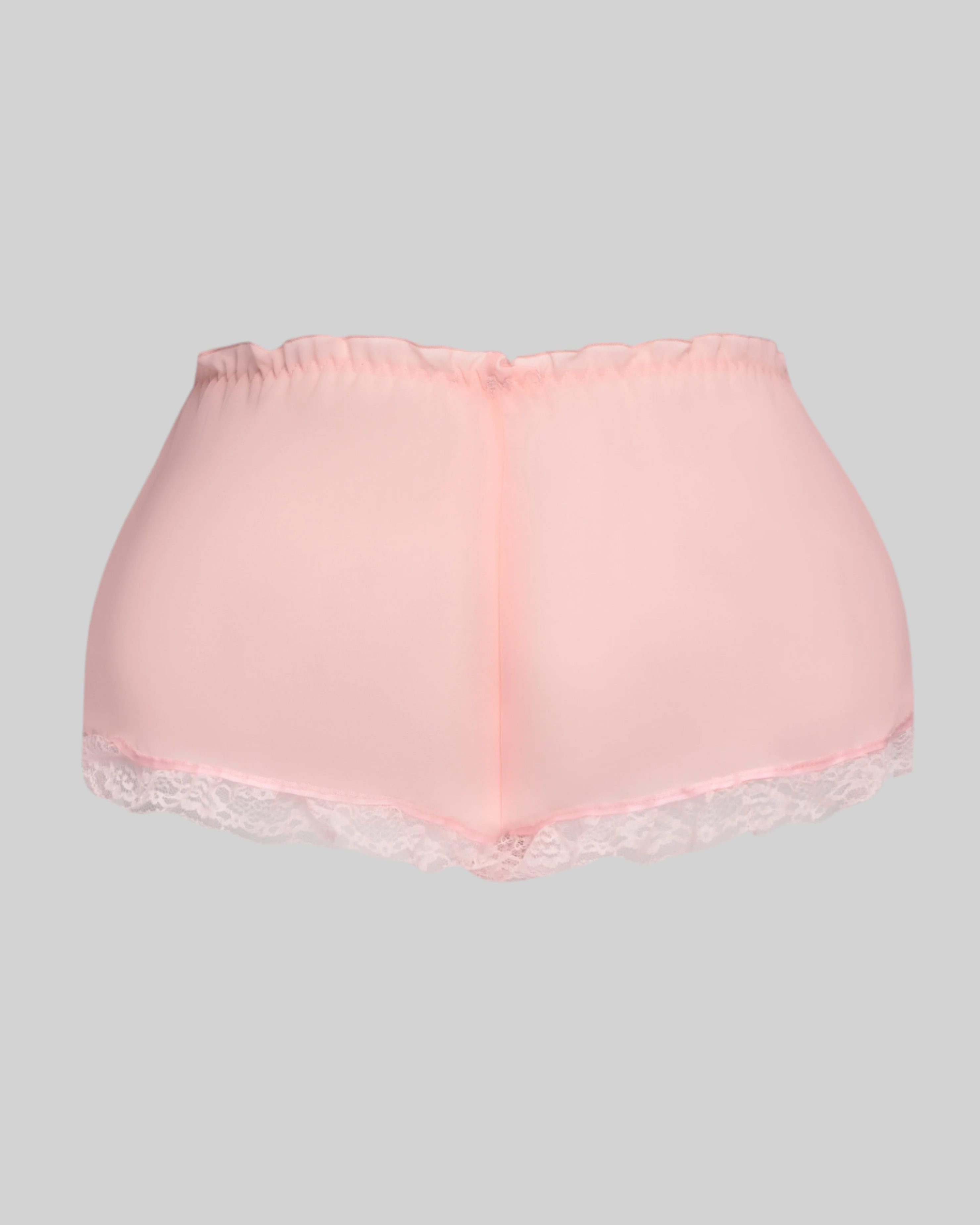 LOVE ME NOT SCALLOPED MESH SHORTS (BABY PINK)