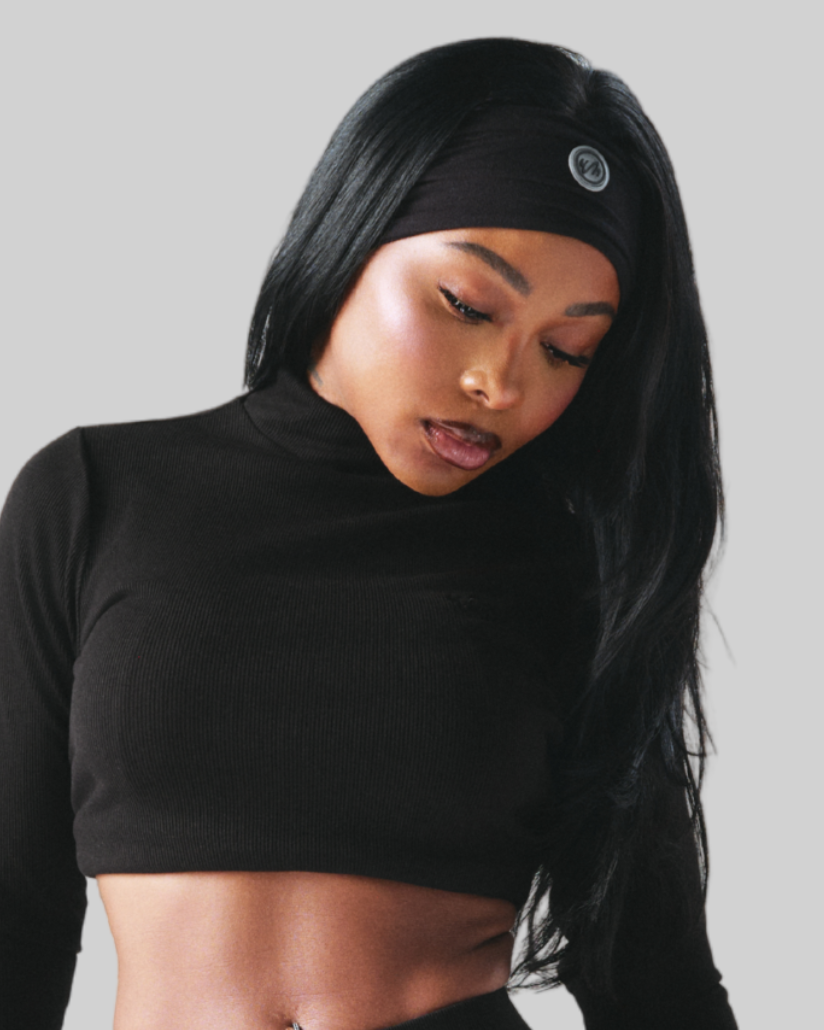 WM WIDE HEADBAND - BLACK [FINAL SALE]