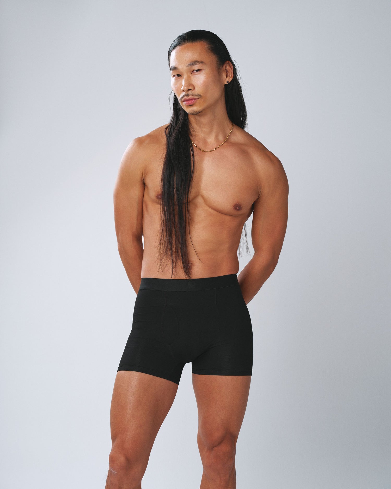 WM MENS MID BRIEFS (BLACK) [FINAL SALE]
