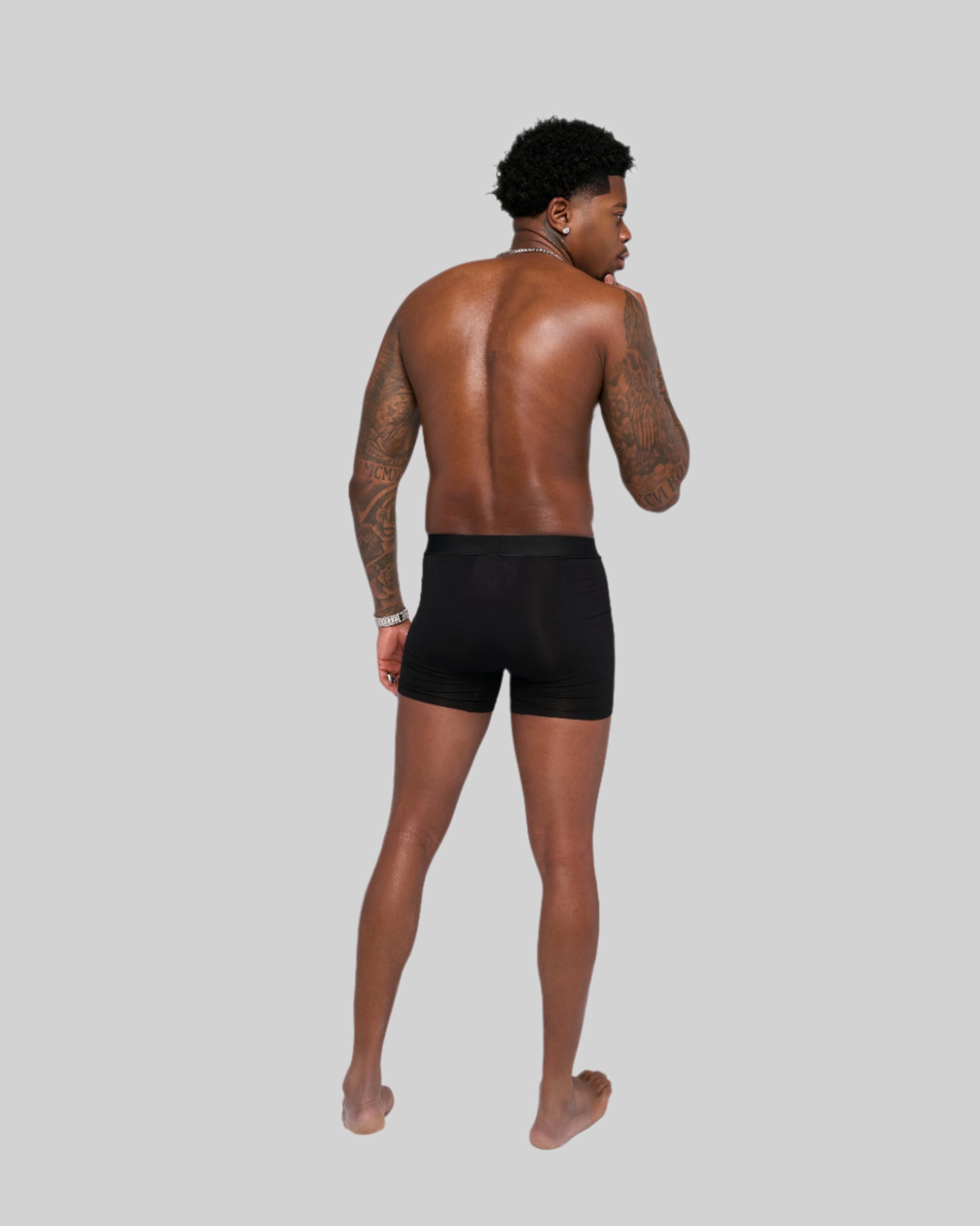 WM MENS MID BRIEFS (BLACK) [FINAL SALE]