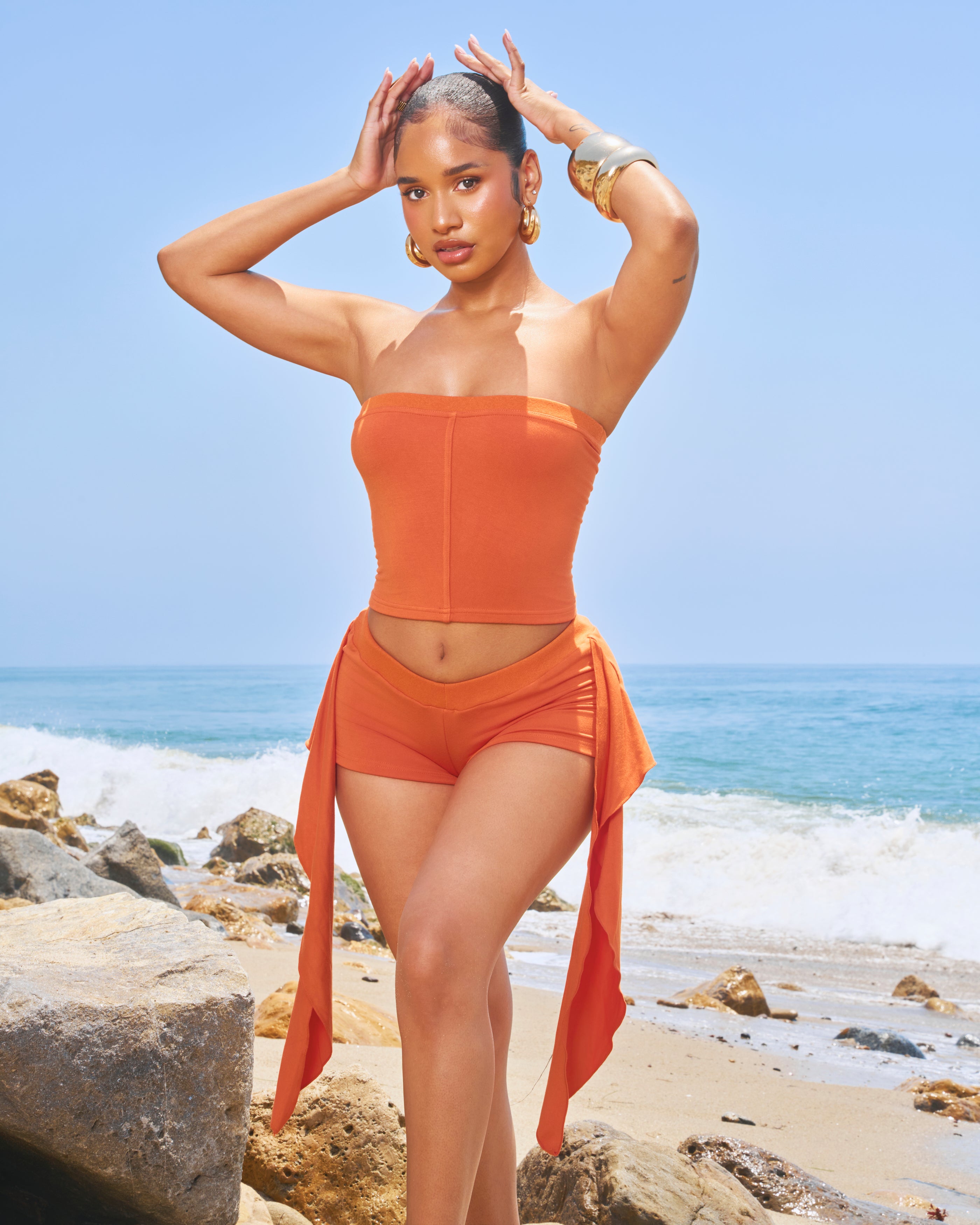 SUNKISS ME MINI SHORTS (BURNT ORANGE)