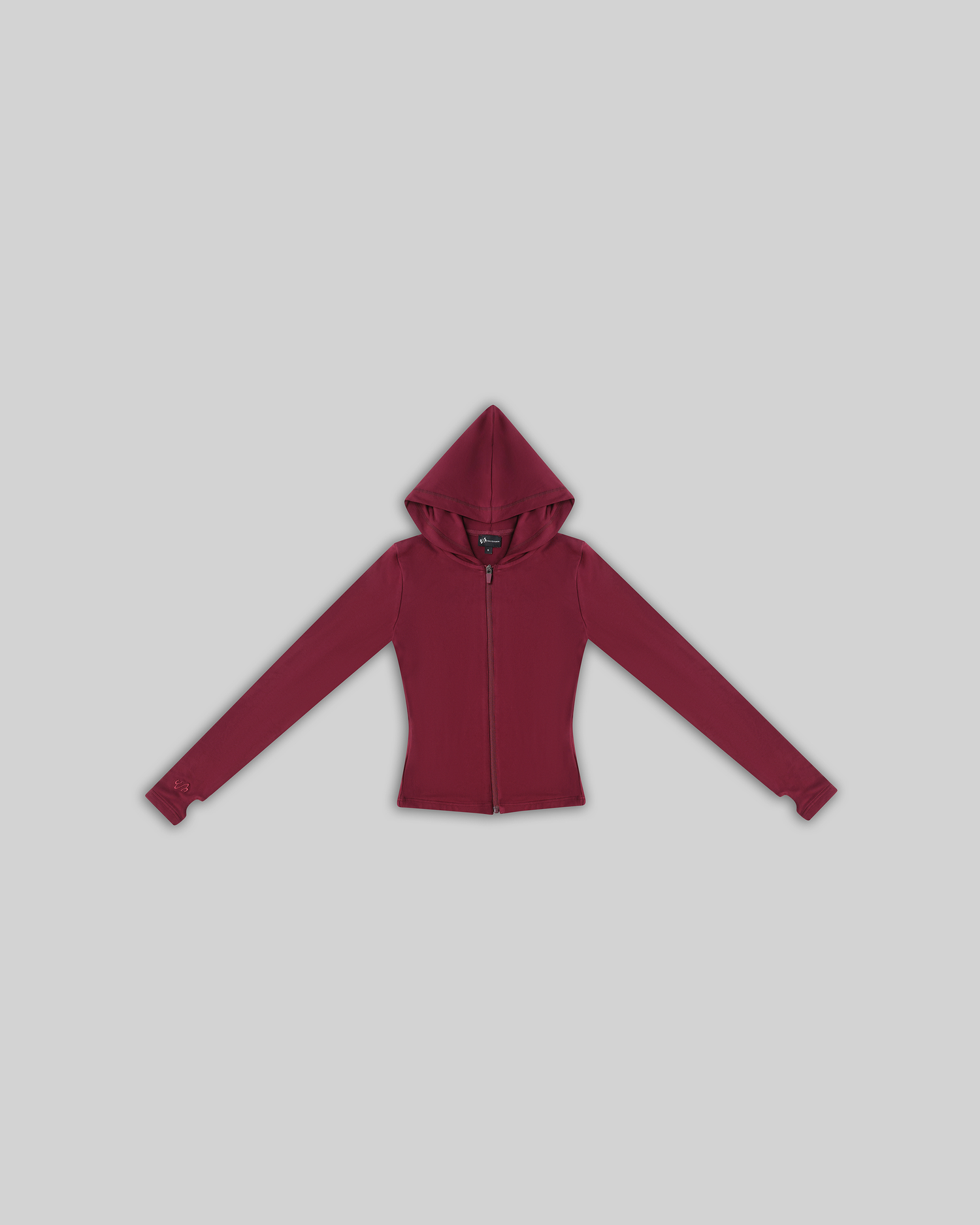 SEAMLESS ZIP UP JACKET (BURGUNDY)