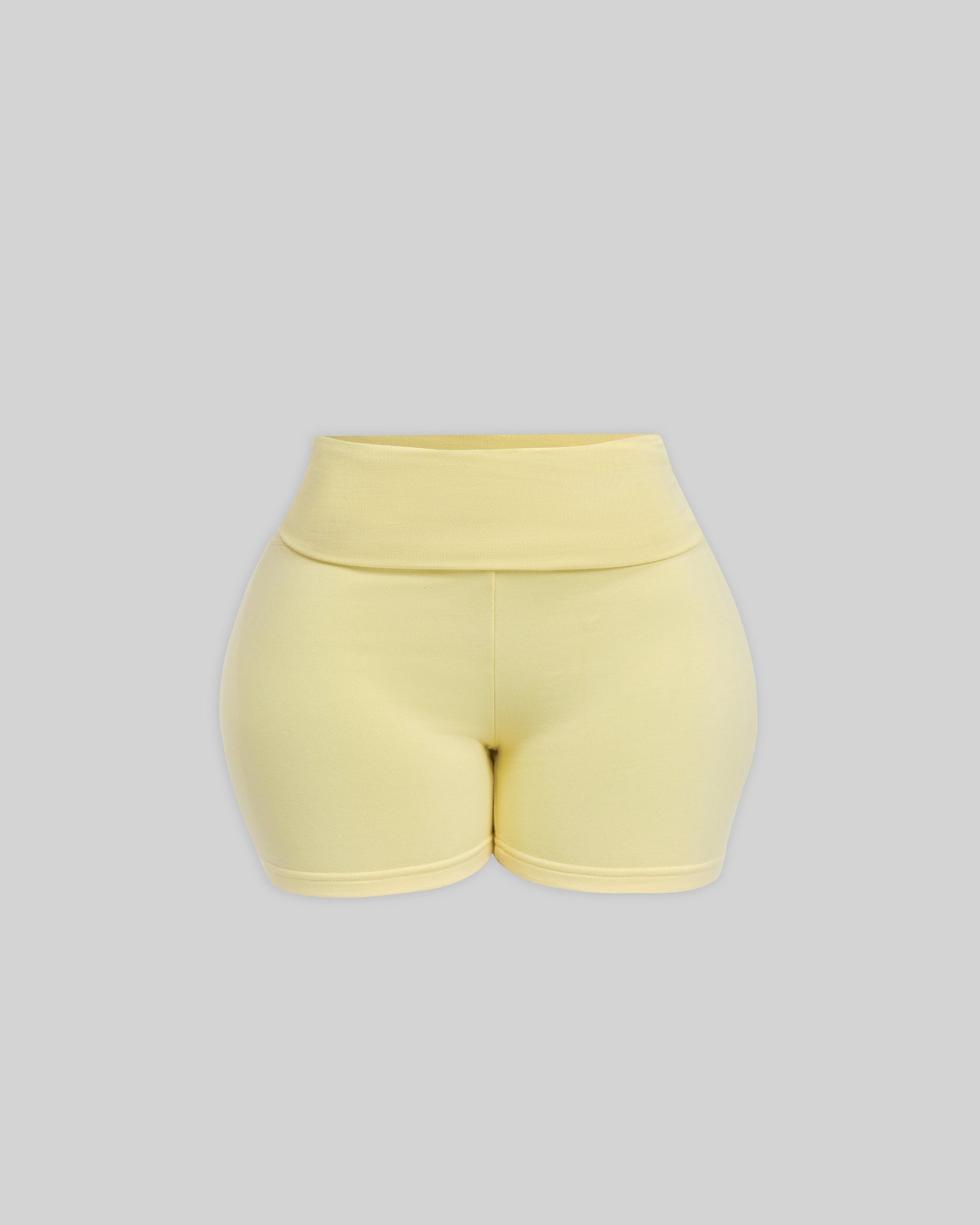 BASICS SEAMLESS MINI FOLDOVER SHORTS (BUTTER)