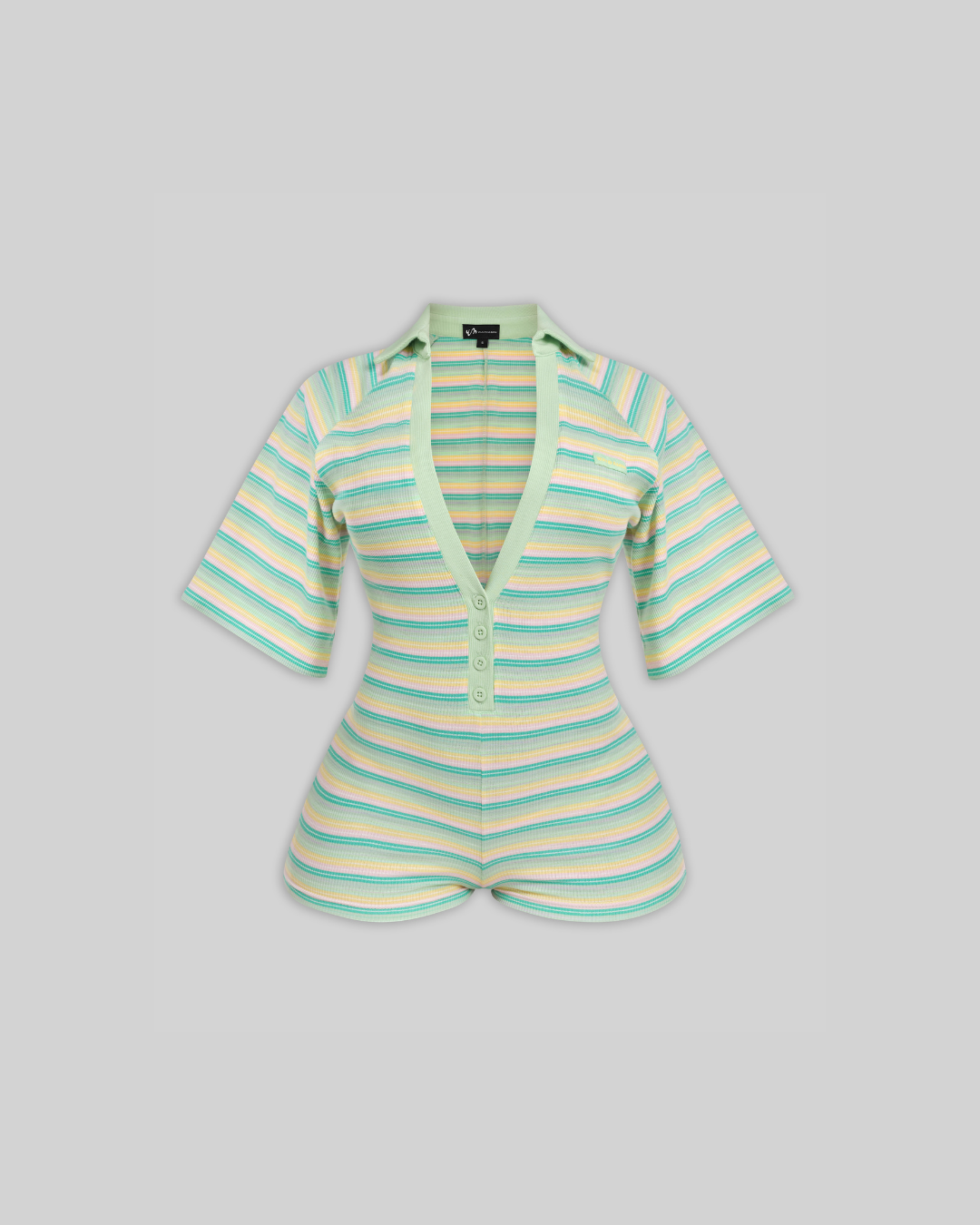 FITTED TAFFY PLUNGE ROMPER
