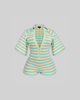 FITTED TAFFY PLUNGE ROMPER