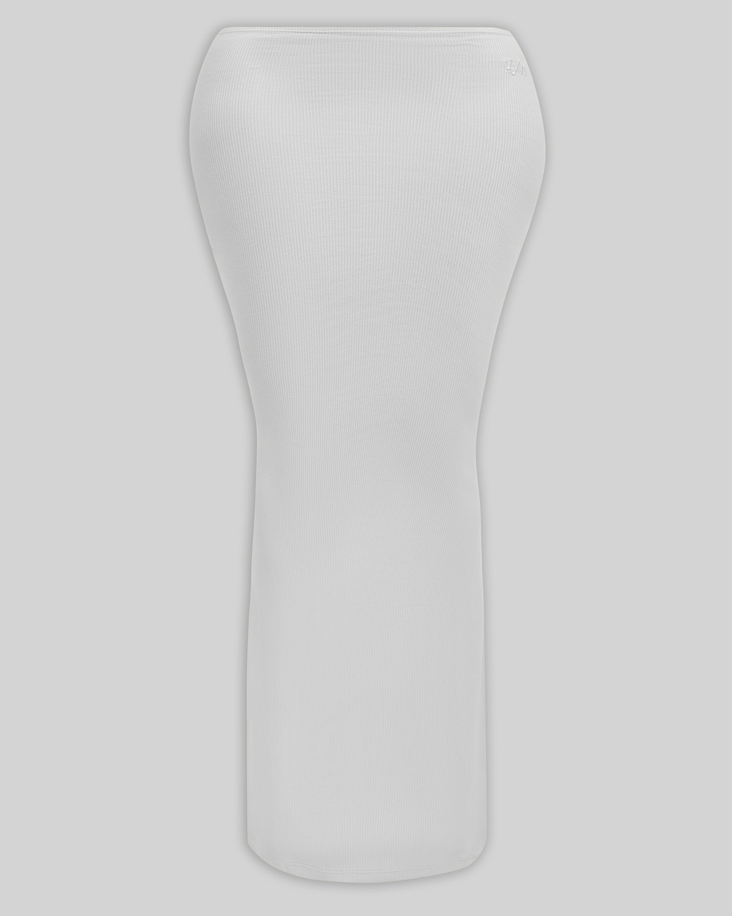 BASICS RIBBED SCULPT SKIRT (WHITE)